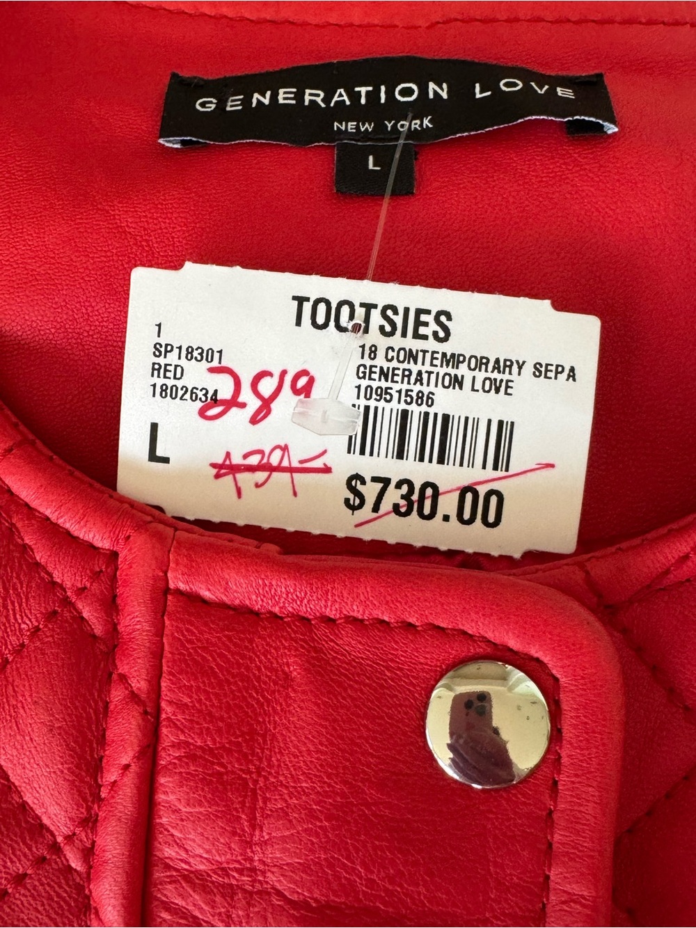 NWT* $798 Generation Love Michelle Moto Jacket *DEFECT* - Picture 6 of 15